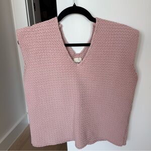 Babaa Pink Knit Sleeveless Top